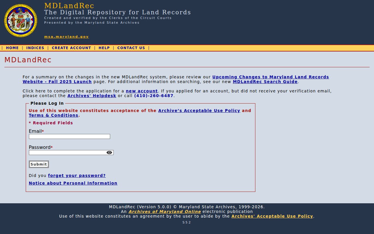 Anne Arundel County people search through the MdLandRec deed gateway
